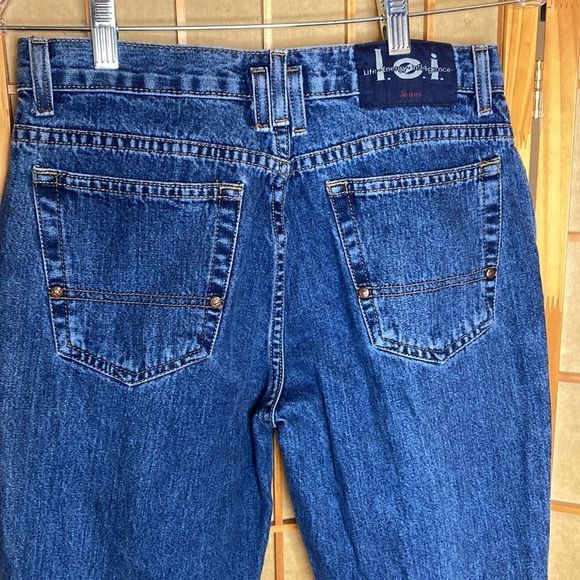 LEI Jeans High Waist Flared Leg Bell Bottom Blue Denim Jeans - Picture 5 of 16